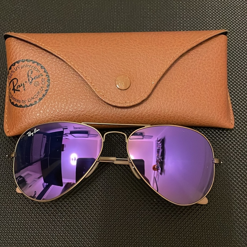 Ray-Ban Purple Aviator Sunglasses RB3025 167/1M